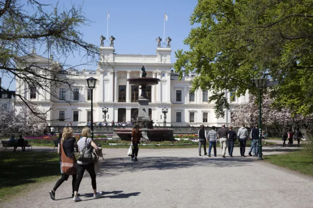 Lund University main building in spring