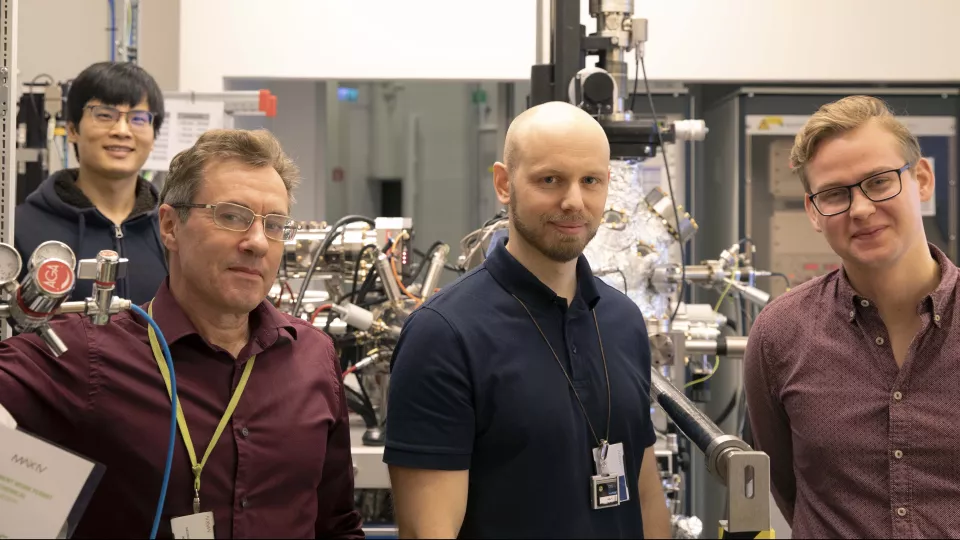 Photo of participants in an experiment with NanoLund, Alfa Laval and MAX IV.