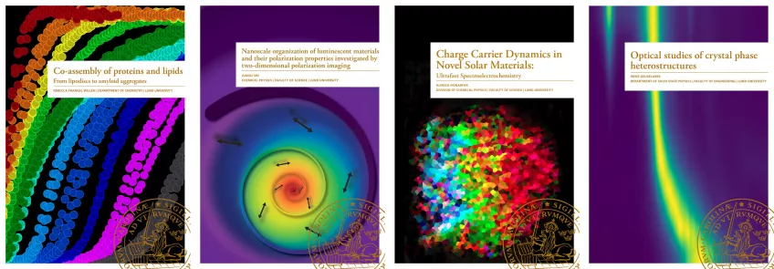 Collage of 4 thesis cover pages frpm 2021