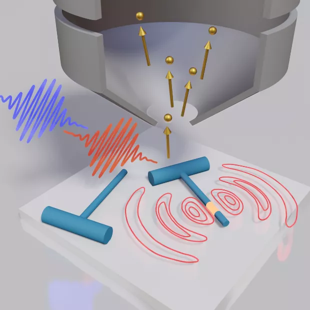 Illustration showing nano structures being studied