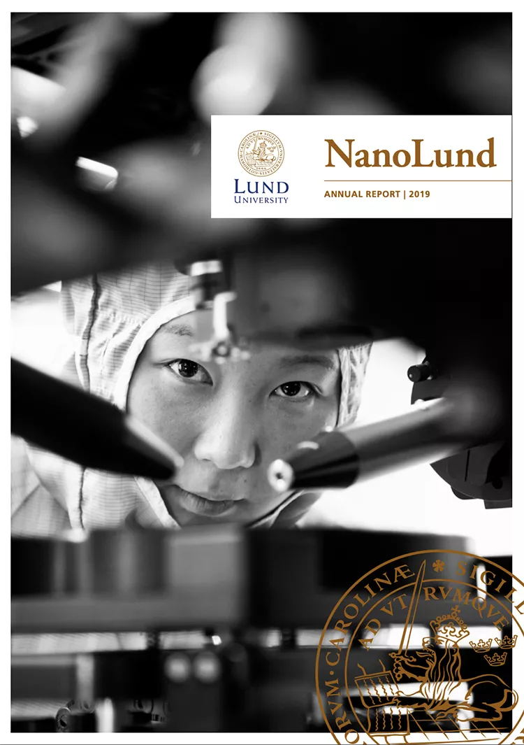 The cover of NanoLund Annual Report 2019.
