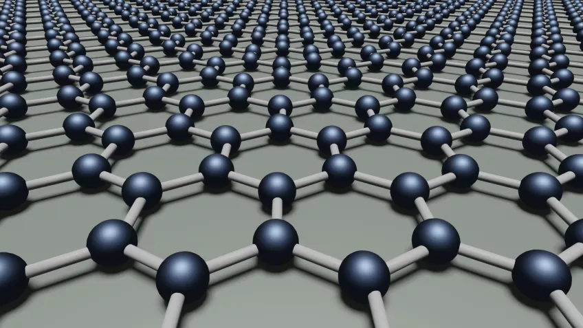 Graphics of atoms in a graphene monolayer