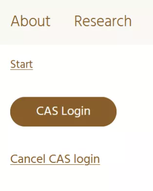CAS login screenshot