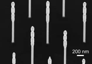 Nanowires on a black background.